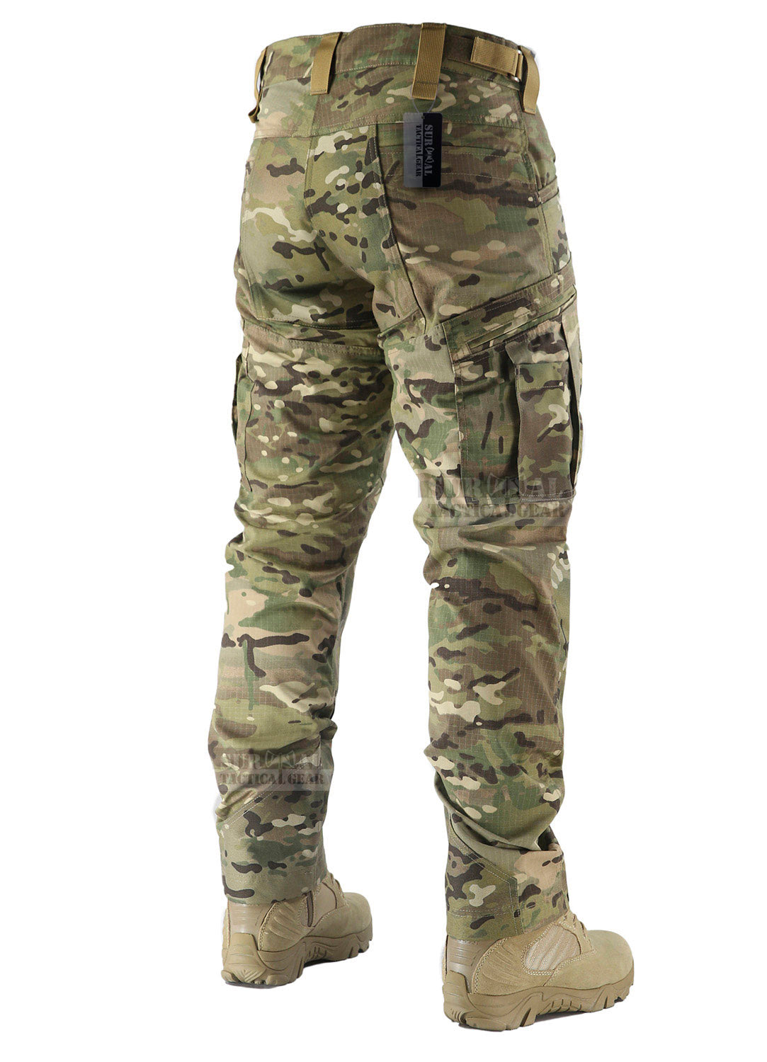Men’s Ripstop Pants Outdoor Military Camo Cargo Trousers