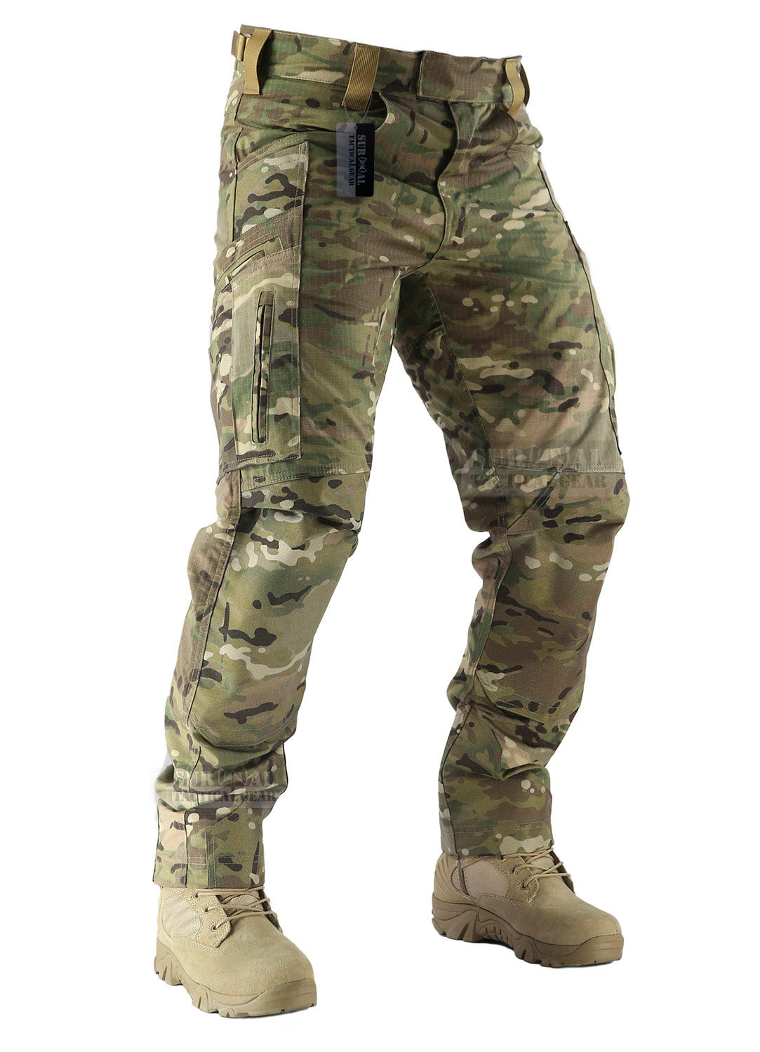 Men’s Ripstop Pants Outdoor Military Camo Cargo Trousers