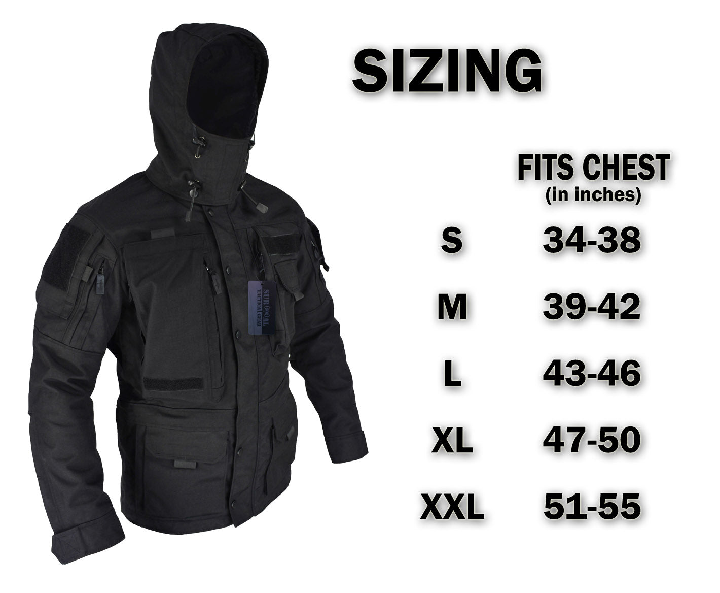 ZAPT Tactical Jacket  Hooded Coat